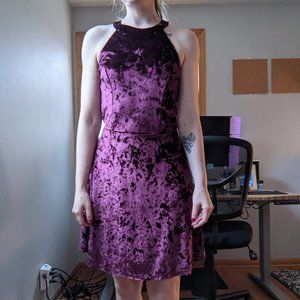 Xhilaration Burgundy Crushed Velvet Dress